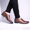 Men Microfiber Leather Non-slip Metal Buckle Slip On Casual Formal Shoes