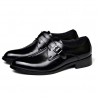 Men Classic Pointed Toe Metal Buckle Business Formal Shoes