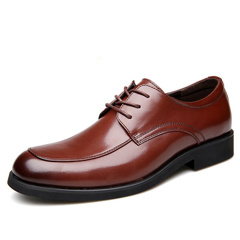 Men Round Toe Classic Lace Up Business Casual Shoes