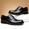 Men Round Toe Classic Lace Up Business Casual Shoes