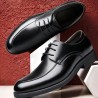 Men Round Toe Classic Lace Up Business Casual Shoes