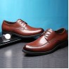 Men Round Toe Classic Lace Up Business Casual Shoes