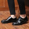 Men Metal Hook Loop Pure Color Comfy Business Formal Dress Shoes