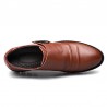 Men Metal Hook Loop Pure Color Comfy Business Formal Dress Shoes