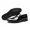 Men Pure Color Splicing Slip On Casual Business Formal Shoes