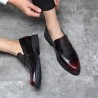 Men Vintage Pointed Toe Formal Casual Leather Loafers