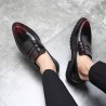 Men Vintage Pointed Toe Formal Casual Leather Loafers