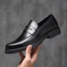 Men Vintage Pointed Toe Formal Casual Leather Loafers