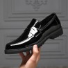 Men Vintage Pointed Toe Formal Casual Leather Loafers