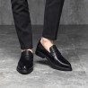 Men Vintage Pointed Toe Formal Casual Leather Loafers