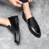 Men Vintage Pointed Toe Formal Casual Leather Loafers