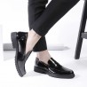 Men Vintage Pointed Toe Formal Casual Leather Loafers