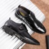 Men Metal Buckle Hook Loop Business Formal Dress Shoes