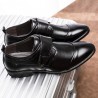 Men Metal Buckle Hook Loop Business Formal Dress Shoes