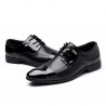 Big Size Men Color Match Ponited Toe Business Lace Up Flat Formal Shoes