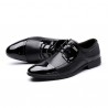 Big Size Men Color Match Ponited Toe Business Lace Up Flat Formal Shoes