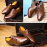 Men's Crocodile Pattern Classic Pointed Toe Lace Up Business Dress Shoes