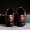 Men Cap Toe Stylish Side Zipper Slip On Business Formal Dress Shoes