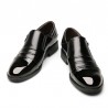 Men Cap Toe Stylish Side Zipper Slip On Business Formal Dress Shoes