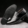 Men Cap Toe Stylish Side Zipper Slip On Business Formal Dress Shoes