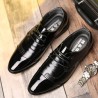 Men Cap Toe Leather Non-slip Business Casual Formal Dress Shoes