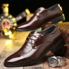 Men Cap Toe Leather Non-slip Business Casual Formal Dress Shoes