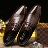 Men Cap Toe Leather Non-slip Business Casual Formal Dress Shoes