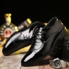 Men Cap Toe Leather Non-slip Business Casual Formal Dress Shoes