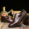 Men Cap Toe Leather Non-slip Business Casual Formal Dress Shoes