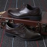 Men Hollow Out Cap Toe Pure Color Comfy Lace Up Formal Dress Shoes