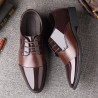 Men Classic Pointed Toe Color Blocking Business Formal Dress Shoes