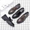 Men Carved Microfiber Leather Non-slip Slip On Brogue Casual Formal Shoes