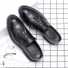 Men Carved Microfiber Leather Non-slip Slip On Brogue Casual Formal Shoes