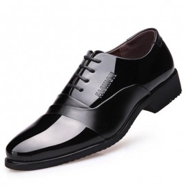 Men Cap Toe Microfiber Leather Non-slip Business Casual Formal Shoes