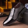 Men Cap Toe Microfiber Leather Non-slip Business Casual Formal Shoes