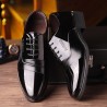 Men Cap Toe Microfiber Leather Non-slip Business Casual Formal Shoes