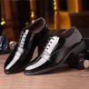 Men Cap Toe Microfiber Leather Non-slip Business Casual Formal Shoes