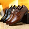 Men Carved Leather Slip Resistant Brogue Business Casual Formal Shoes