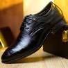 Men Carved Leather Slip Resistant Brogue Business Casual Formal Shoes