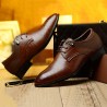 Men Carved Leather Slip Resistant Brogue Business Casual Formal Shoes