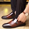 Men Stylish Cap Toe Color Blocking Business Formal Dress Shoes