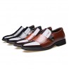 Men Stylish Cap Toe Color Blocking Business Formal Dress Shoes