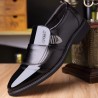 Men Stylish Cap Toe Color Blocking Business Formal Dress Shoes