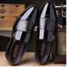 Men Stylish Cap Toe Color Blocking Business Formal Dress Shoes