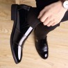 Men Stylish Cap Toe Color Blocking Business Formal Dress Shoes