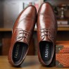 Men Microfiber Leather Slip Resistant Business Casual Formal Dress Shoes