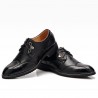 Men Vintage British Style Pointed Toe Business Casual Lace Up Dress Shoes