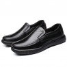 Men Genuine Leather Slip Resistant Slip On Soft Sole Casual Shoes