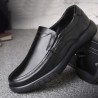 Men Genuine Leather Slip Resistant Slip On Soft Sole Casual Shoes