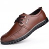 Men Hand Stitching Microfiber Leather Slip Resistant Casual Driving Shoes